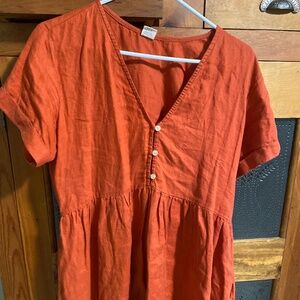 Rove Linen Sunseeker  mini dress size L